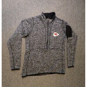 Kansas City Chiefs NFL Jacket Women Full Zip Heathered Gray Size Medium Football